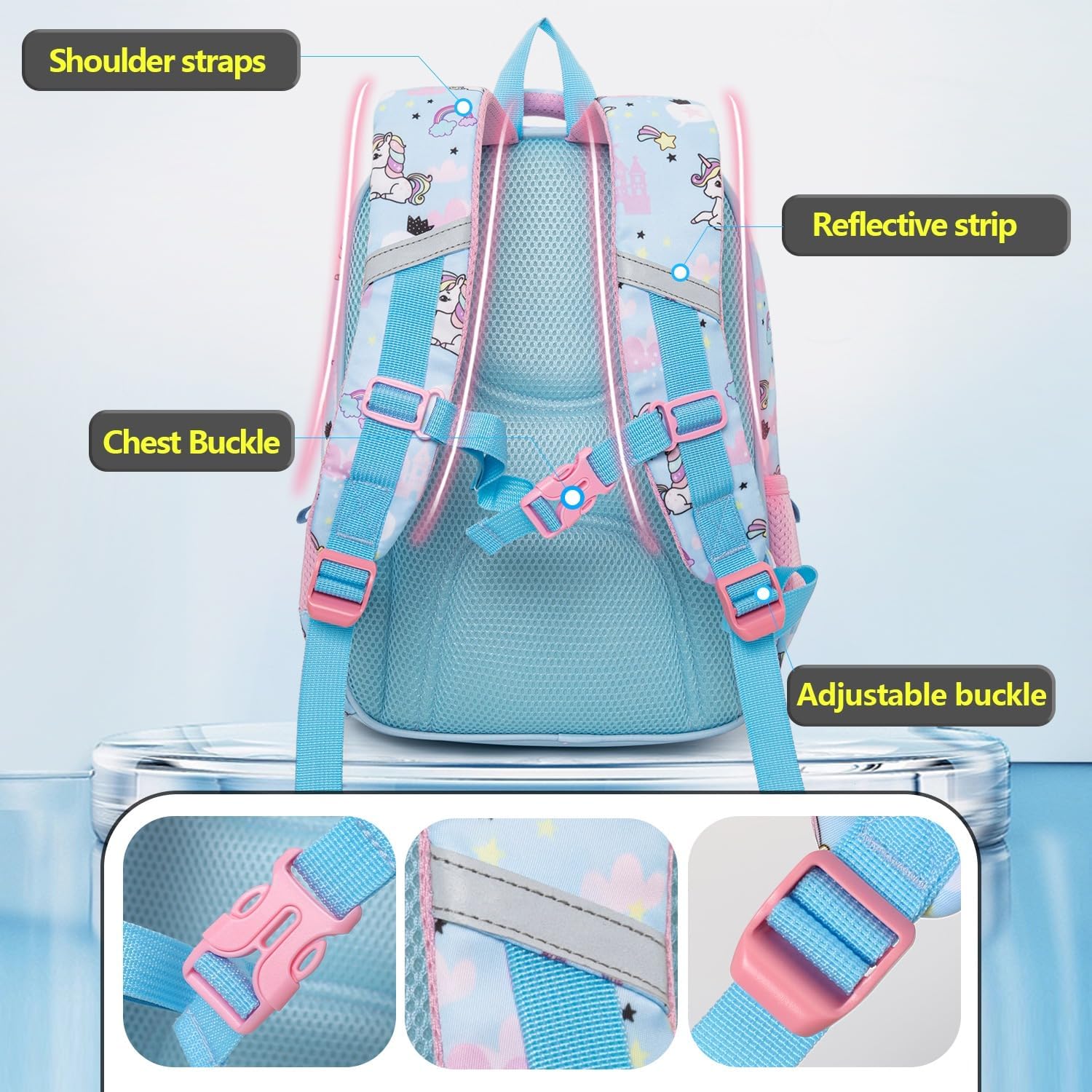 Pink Unicorn School Bag for Girls: Cute magical unicorn design, perfect for elementary school kids.
www.usmile.toys